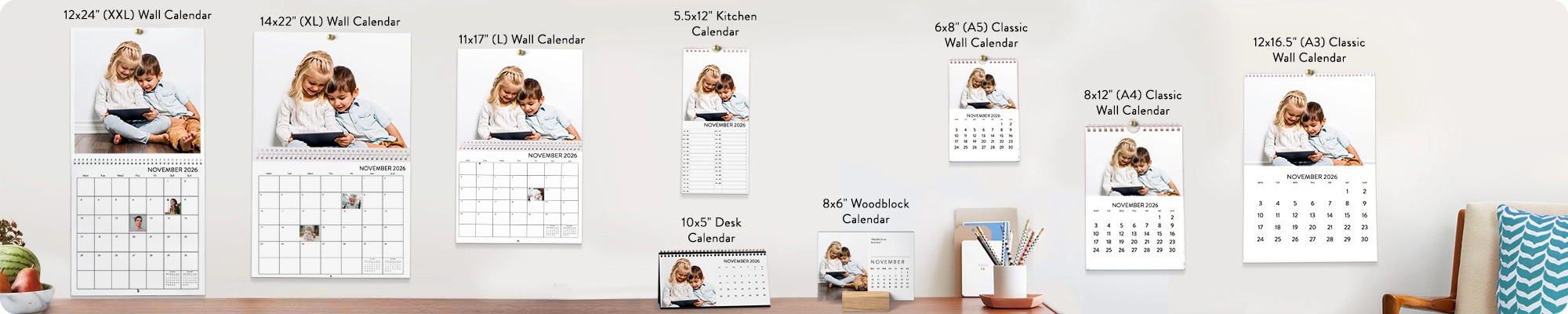 Decor Calendars on Living Room